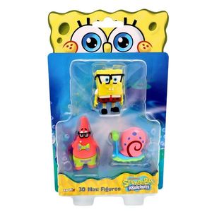 Set 3 mini figurine 3D, SpongeBob SquarePants, 3D imagine