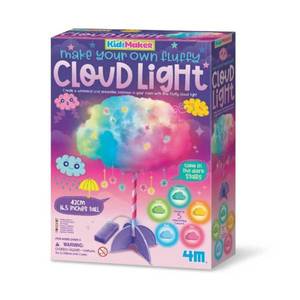 Set creativ, Lampa nor pufoasa DIY, 4M, KidzMaker imagine