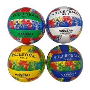 Minge colorata de volei din piele ecologica marimea 5 imagine