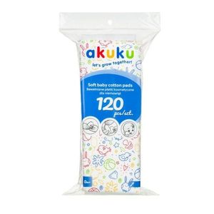 Dischete din bumbac Akuku Soft cotton Pads 120 bucati imagine