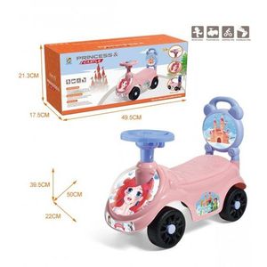Masinuta pentru copii Ride-On fara pedale, roz cu functii muzicale imagine