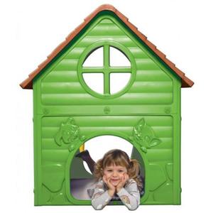 Casuta de gradina pentru copii Dohany My First Playhouse Verde 98x90x106cm, utilizare interiorexterior, usa si ferestre cu deschidere imagine