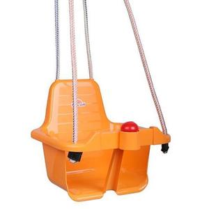 Leagan cu spatar pentru bebelusi Dohany Portocaliu, franghii reglabile, buton cu sunete, utilizare interiorexterior imagine