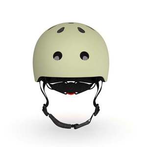 Casca de protectie pentru copii, cu sistem de reglare magnetic si LED Scoot and ride Olive S-M, 51-55 cm, 3 ani+ imagine