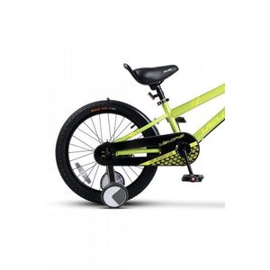 Bicicleta pentru copii Velors V1807B Verde, 18 inch, cu roti ajutatoare imagine