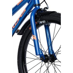 Bicicleta pentru copii Velors V2007B AlbastruPortocaliu, 20 inch, cu roti ajutatoare imagine