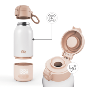 Termos si incalzitor de biberoane 2 in 1 Kinderkraft Gaja Beige imagine
