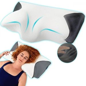 Perna ortopedica pentru cervicala Suporto din spuma cu memorie si extensii - cu infuzie de carbon imagine