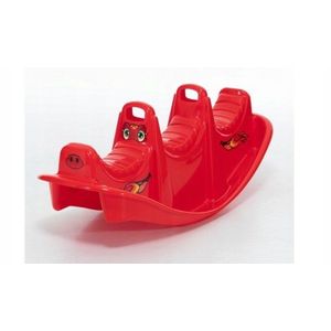 Balansoar pentru copii Dohany Rosu cu manere de sustinere, utilizare interiorexterior, pentru 1, 2 sau 3 copii, realizat din plastic rezistent imagine