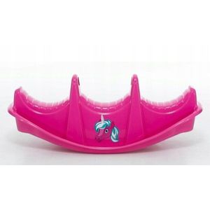 Balansoar pentru copii Dohany Roz cu manere de sustinere, utilizare interiorexterior, pentru 1, 2 sau 3 copii, realizat din plastic rezistent imagine