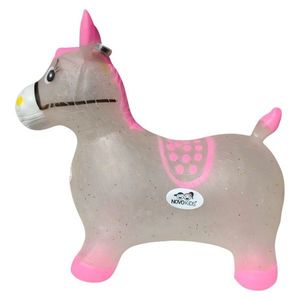 Calut de sarit gonflabil Novokids Jumping Donkey, cu sunete si lumini 55x50x25 cm rozgri imagine