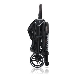 Carucior sport Cangaroo Easy Fold Negru cu pliere compacta Autofold, pana la 22kg, cadru din aluminiu, pozitie de somn, roti EVA detasabile si husa de picioare inclusa + CADOU Pompa de san electrica imagine