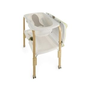 Cadita de baie cu suport Jane Flip cu 2 pozitii anatomice, masuta de infasat, tavita si compartimente pentru accesorii Sage imagine