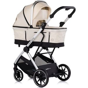 Carucior 3 in 1 pentru copii Chipolino Aurora Cashmere, reversibil, spatar reglabil, cadru din aluminiu, suspensii, geanta, greutate admisa 22 kg imagine