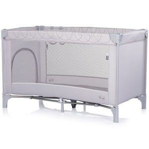 Patut pliabil pentru copii Chipolino Capri Platinum, intrare laterala cu fermoar, geanta pentru transport imagine