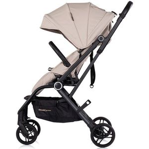 Carucior pentru copii Chipolino Go Twist Latte cu sezut rotativ, cadru din aluminiu, bara detasabila, suport reglabil pentru picioare, roti cu suspensii, greutate admisa 22 kg imagine