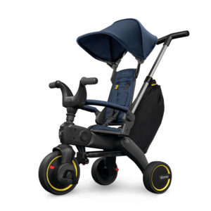 Tricicleta pentru copii Doona Liki Trike S3 Deep Blue ultrapliabila, spatar reglabil in multiple pozitii, ultracompacta, frana, cadru din aluminiu imagine