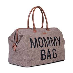 Geanta de infasat XL Childhome Mommy Bag Signature Teddy Soft Brown imagine