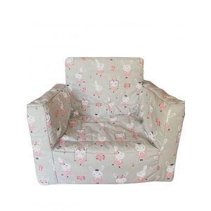 Fotoliu din burete pentru copii MyKids Dancing Bunny Grey imagine