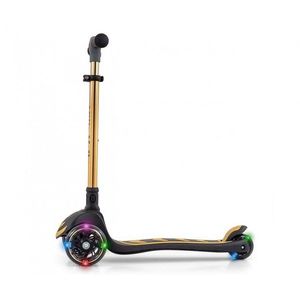 Trotineta pliabila Milly Mally Boogie Gold, roti din silicon cu Led, platforma antiderapanta, greutate admisa 50 kg imagine