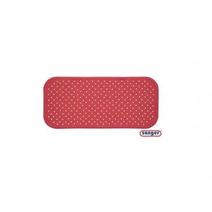Covoras antiderapant cu ventuze pentru cada 76x34 cm rosu imagine