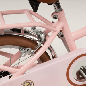 Bicicleta pentru copii Toimsa Vintage Pink 16 inch cu roti ajutatoare, cos si portbagaj, inaltime utilizator 100-120 cm imagine