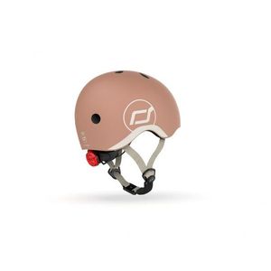 Casca de protectie pentru copii, sistem de reglare magnetic cu led, XXS-S, 45-51 cm, 1 an+, Mocha Scoot Ride imagine
