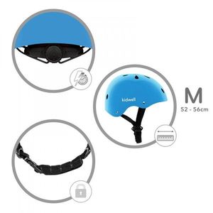 Casca de protectie pentru copii, sistem de reglare, usoara 260 g, M, 52-56 cm, 3 ani+, Orix Blue Kidwell imagine