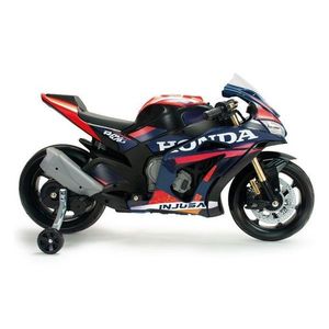 Motocicleta electrica pentru copii, 12V, licentiat Honda Competition, cu roti ajutatoare, design sport, 3-6 ani, maxim 50 kg imagine