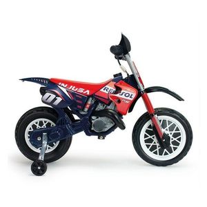 Motocicleta electrica pentru copii, 6V, licentiat Repsol, tip cross, cu roti ajutatoare, 3-6 ani imagine