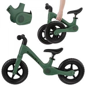 Bicicleta de echilibru fara pedale pentru copii, pliabila, Kidwell Flex Green, ultra usoara 2.9 kg, roti EVA 29 cm, reglabila, 80-120 cm, maxim 30 kg imagine