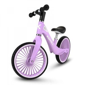 Bicicleta de echilibru fara pedale pentru copii, Kidwell Nix Lavender, 3.05 kg, roti PU 29 cm, reglabila, 80-120 cm, maxim 30 kg imagine