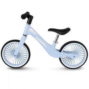 Bicicleta de echilibru fara pedale pentru copii, Kidwell Nix Blue Aura, 3.05 kg, roti PU 29 cm, reglabila, 80-120 cm, maxim 30 kg imagine