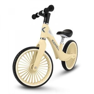 Bicicleta de echilibru fara pedale pentru copii, Kidwell Nix Yellow, 3.05 kg, roti PU 29 cm, reglabila, 80-120 cm, maxim 30 kg imagine