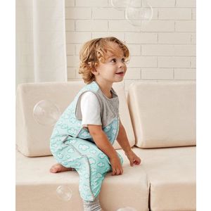 Sac de dormit cu picioruse si maneca scurta Love to Dream 0.2 Tog 4 ani Turquoise imagine