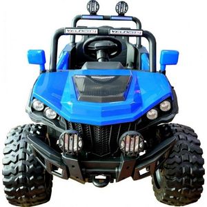 Masinuta electrica pentru copii Novokids M-Buggy UTV Albastru, faruri luminoase, roti din cauciuc Eva, telecomanda, maxim 30 kg , 12V, Mp3USB, 2 viteze, lungime 138 cm, model Offroad imagine