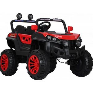Masinuta electrica pentru copii Novokids M-Buggy UTV Rosu, faruri luminoase, roti din cauciuc Eva, telecomanda, maxim 30 kg , 12V, Mp3USB, 2 viteze, lungime 138 cm, model Offroad imagine