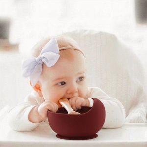 Castron din silicon cu ventuza antiderapanta, BPA free 6+ luni KidsCenter rosu imagine