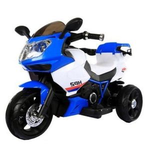 Motocicleta electrica pentru copii Novokids Moto GP Sport Albastru-Alb, maxim 30 kg, cu sunete, 3 roti imagine