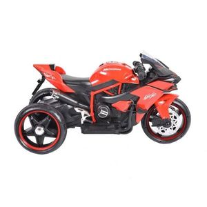 Motocicleta electrica pentru copii Novokids Ninja Trio Motocross Rosu, maxim 30 kg, melodii si lumini Led, bluetooth, 3 roti imagine