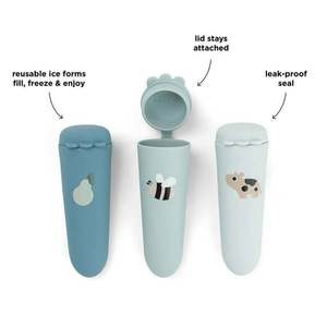 Set 3 forme pentru inghetata Done by Deer din silicon Dotti blue imagine