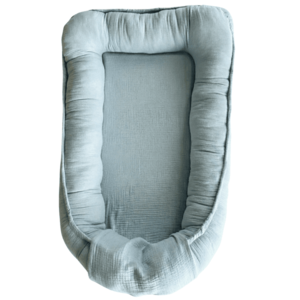 Baby Nest din muselina Twindeco Baby blue imagine