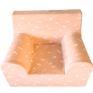 Fotoliu pentru copii Twindeco Roz cu inimioare imagine