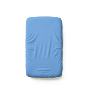 Cearceaf 2 in 1 impermeabil din bumbac organic 90x50 cm Twindeco Albastru imagine