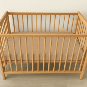 Cearceaf 2 in 1 impermeabil din bumbac organic 120x60 cm Twindeco Bej imagine
