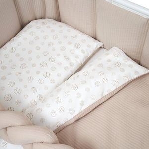 Set lenjerie de pat pentru copii Twins Cotton 7 piese 100 bumbac bej imagine