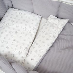 Set lenjerie de pat pentru copii Twins Cotton 7 piese gri imagine
