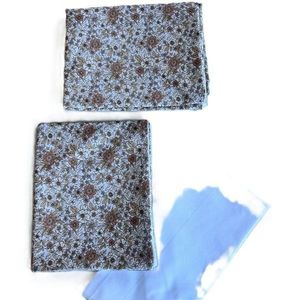 Lenjerie cu 3 piese din bumbac organic pentru patut 120x60 cm Twindeco Floricele bej imagine