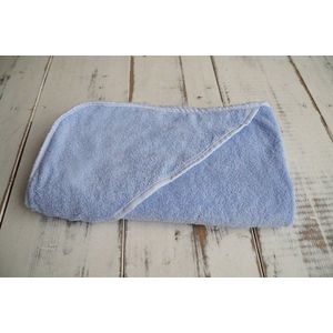 Prosop de baie cu gluga pentru copii 85x80 cm din bumbac Twindeco Albastru imagine