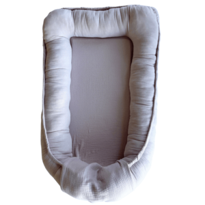 Baby Nest din muselina Twindeco Roz antic imagine